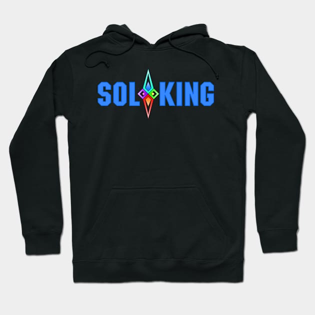 SOL KING LOGO - BLUE TEXT Hoodie by XanderTheDragon